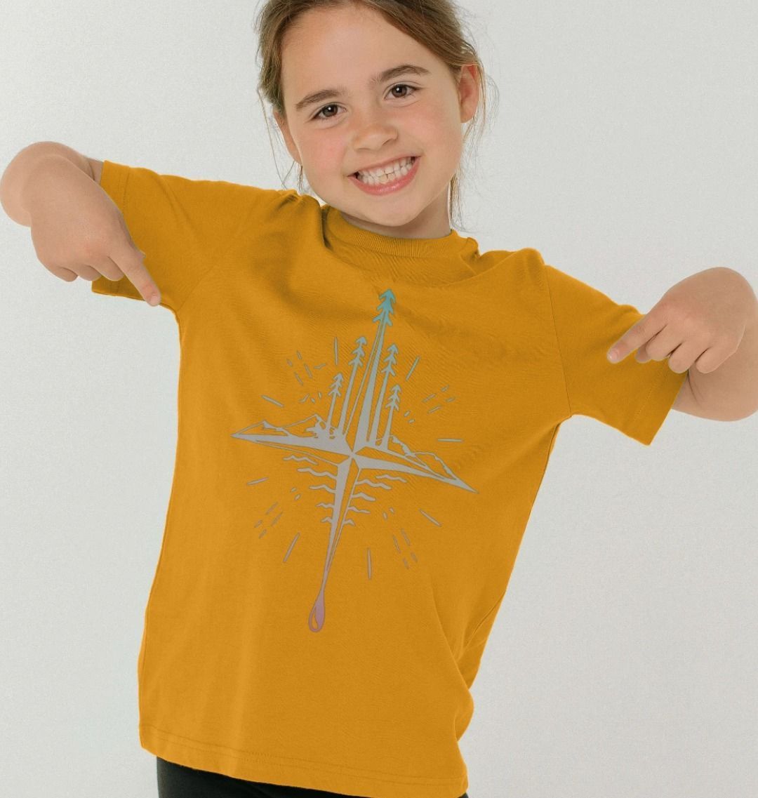 Mustard Kids Compass T-Shirt, an organic kids clothes selection from Hord.