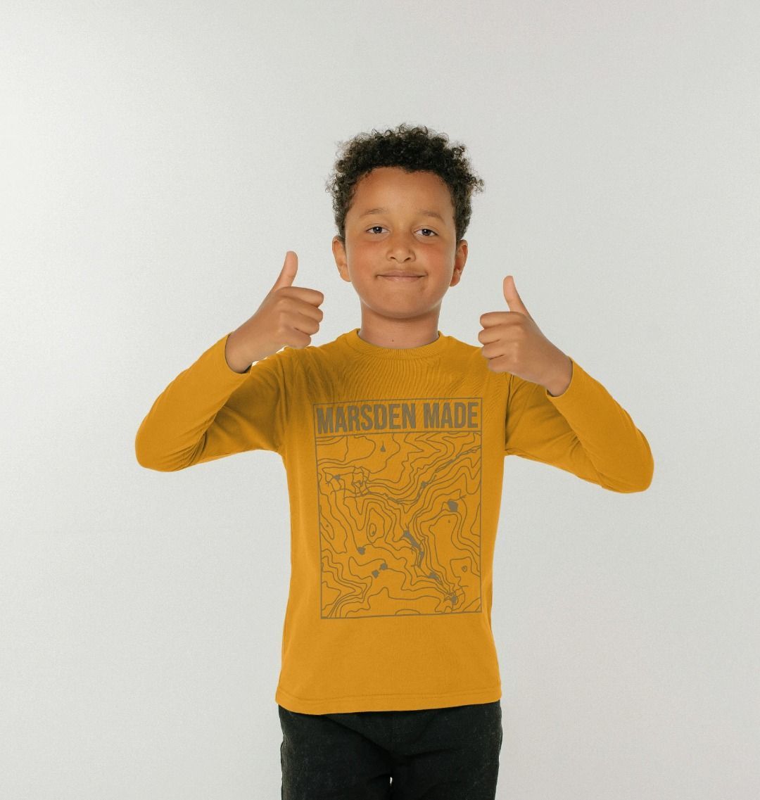Kids Marsden Made Long Sleeve in Mustard, a kids long sleeve from Hord.