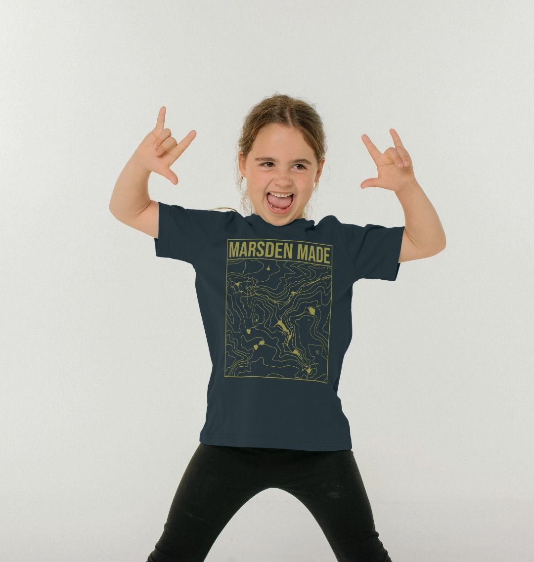 Kids Marsden Made T-Shirt in denim blue, a kids tee from Hord.