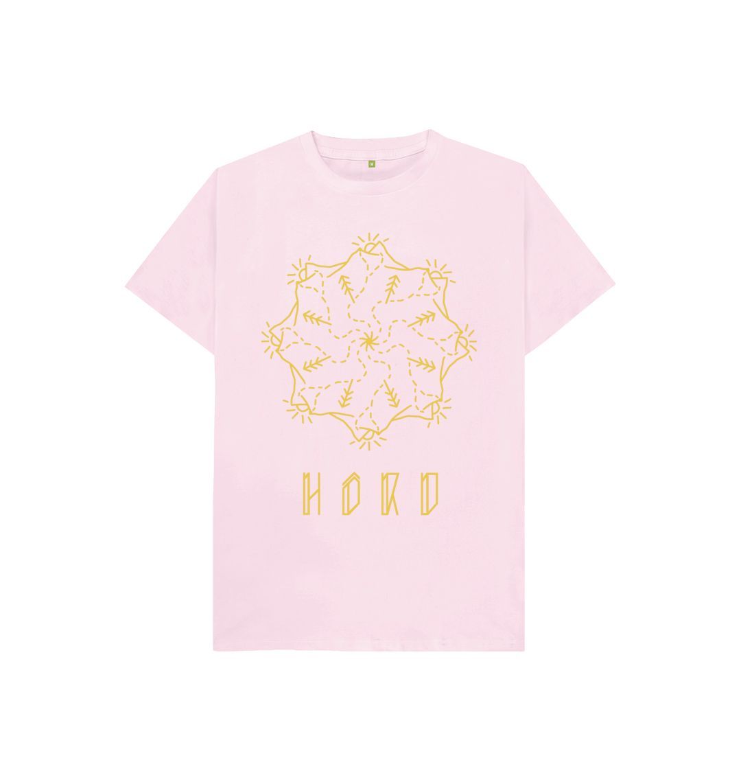 Kids Mountain Mandala T-Shirt in Pink, a sustainable kids clothing from Hord.