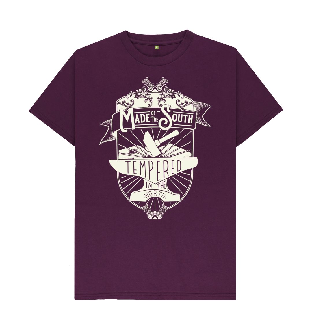 Purple 'Made of the South, Tempered in the North' T-shirtStone Blue 'Made of South, Tempered in the North' T-shirt. The Southern T Shirt By Hord.