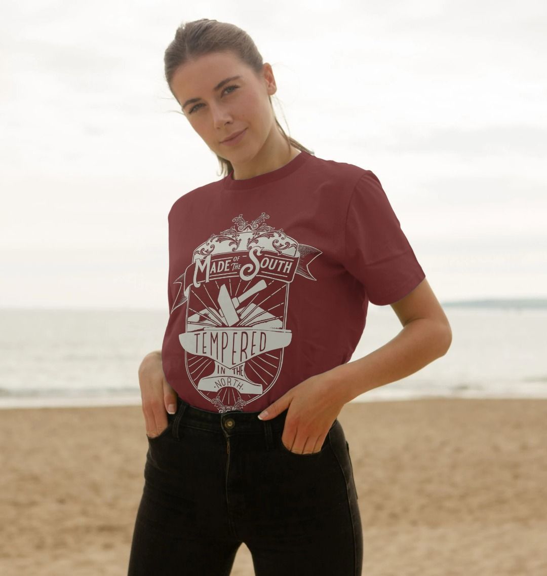 Red Wine 'Made of the South, Tempered in the North' Red Wine Unisex T-shirt. The Southern T Shirt By Hord.