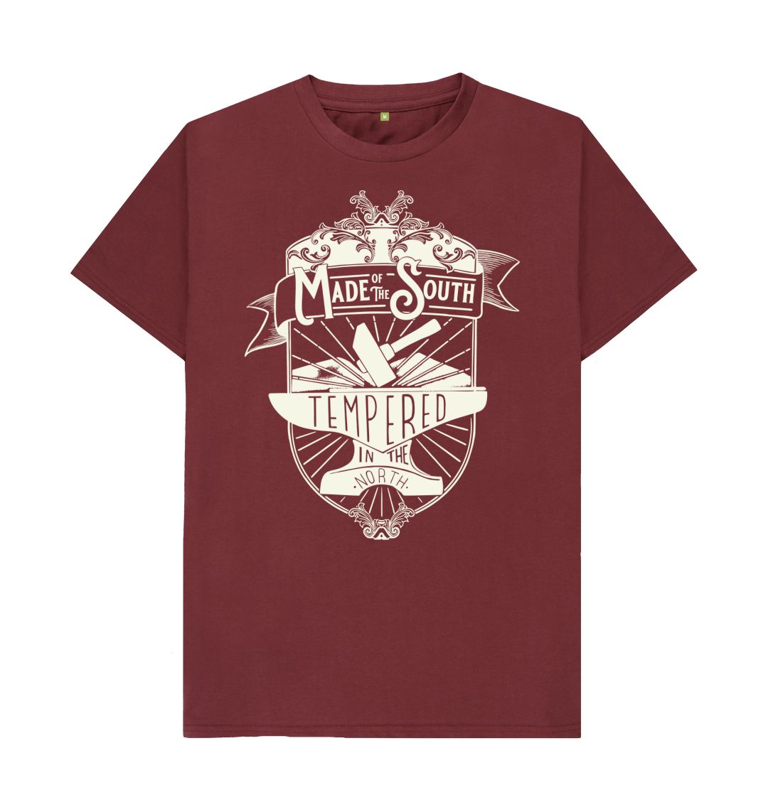 Red Wine 'Made of the South, Tempered in the North' T-shirt. The Southern T Shirt By Hord.