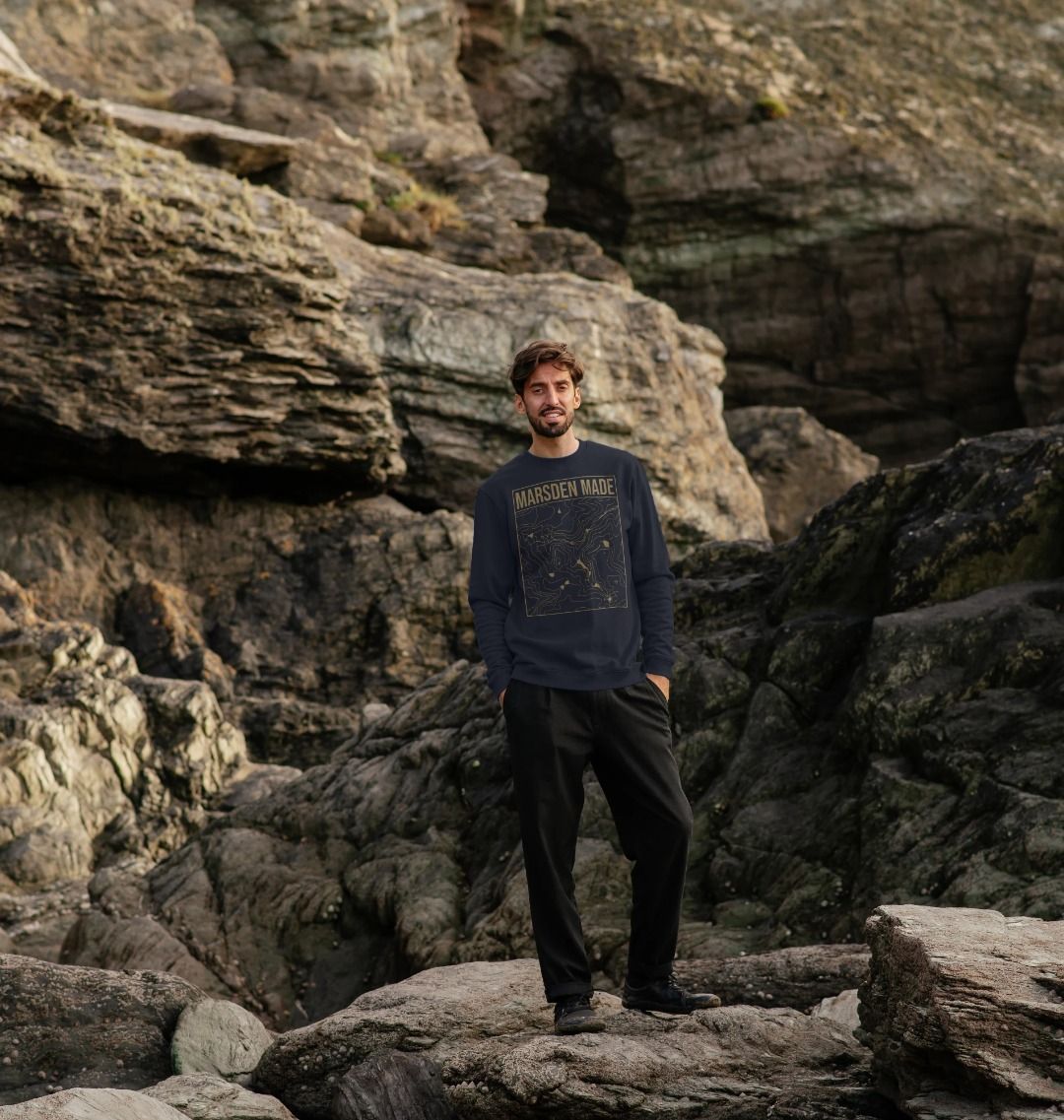 Marsden Made Unisex Sweater, a local sweater in navy blue colour.