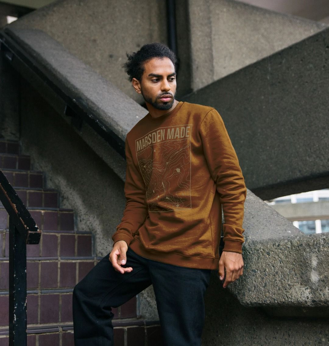 Marsden Made Unisex Sweater, a local sweater in brown colour.
