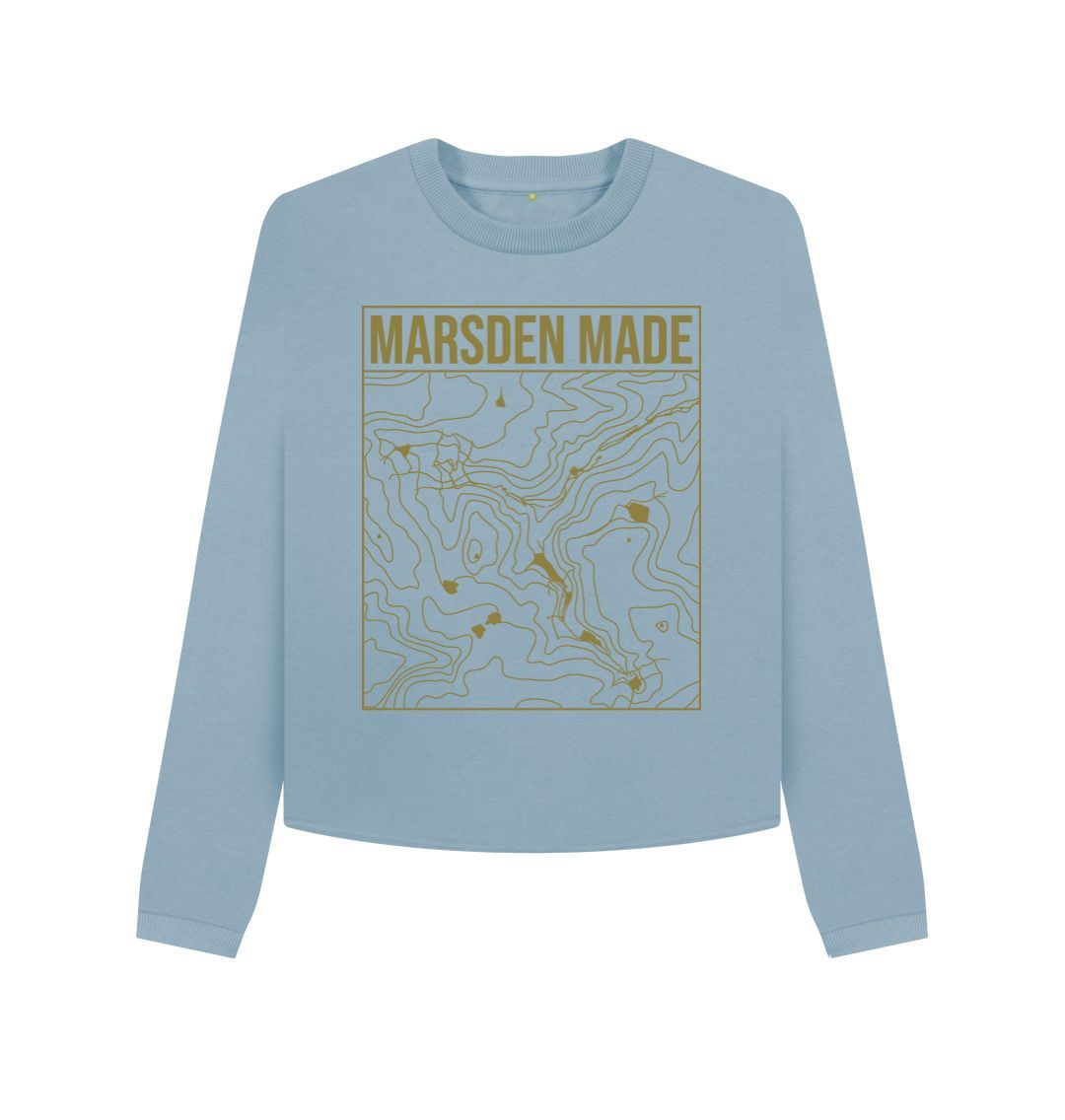 Stone Blue Marsden Made Womens Boxy Jumper