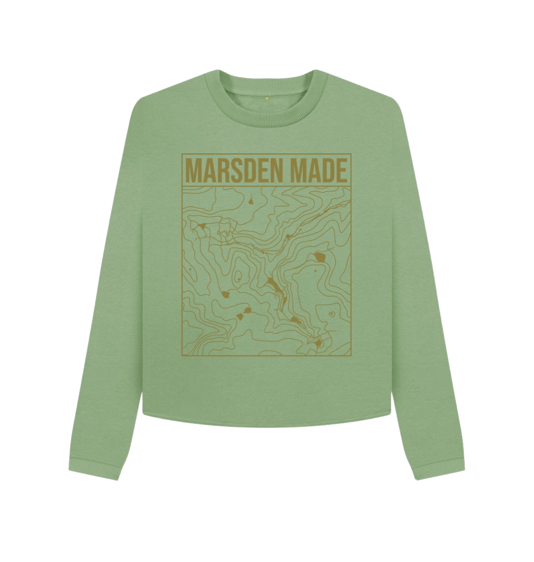 Marsden Made Womens Boxy Jumper in Sage.