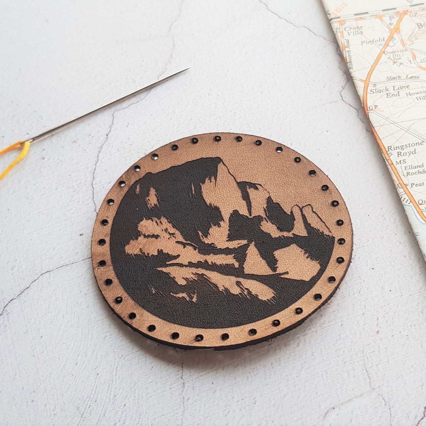 This explorer patch comes with pre cut stitch holes make it easy to sew.