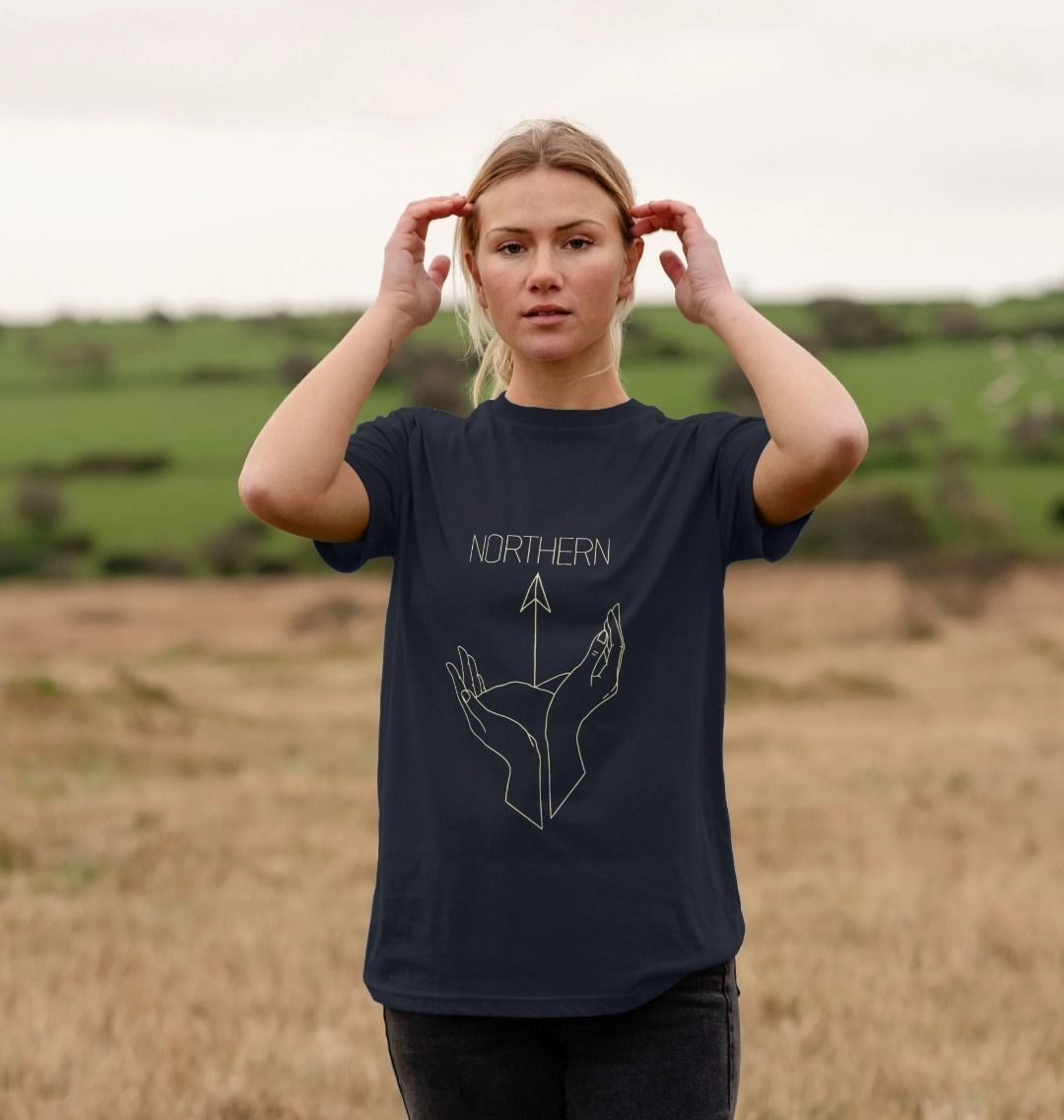 Northern, Basic Organic T-Shirt in navy blue