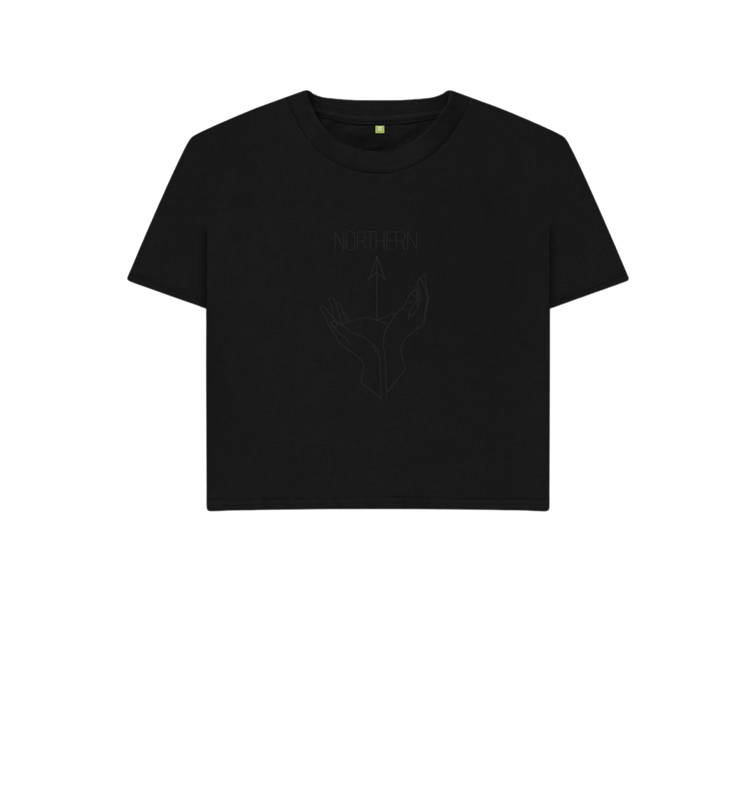 Northern Boxy Womens Boxy T Shirt in black