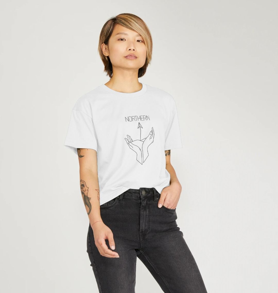 Northern Boxy Womens Boxy T Shirt in White