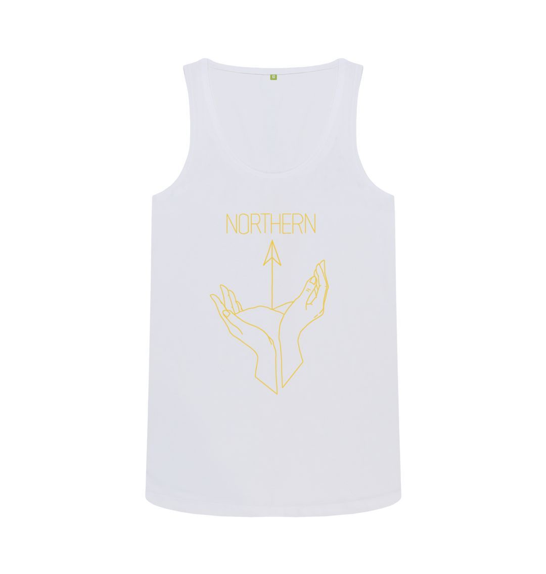 Northern Womens Vest, an organic vest in white from Hord.