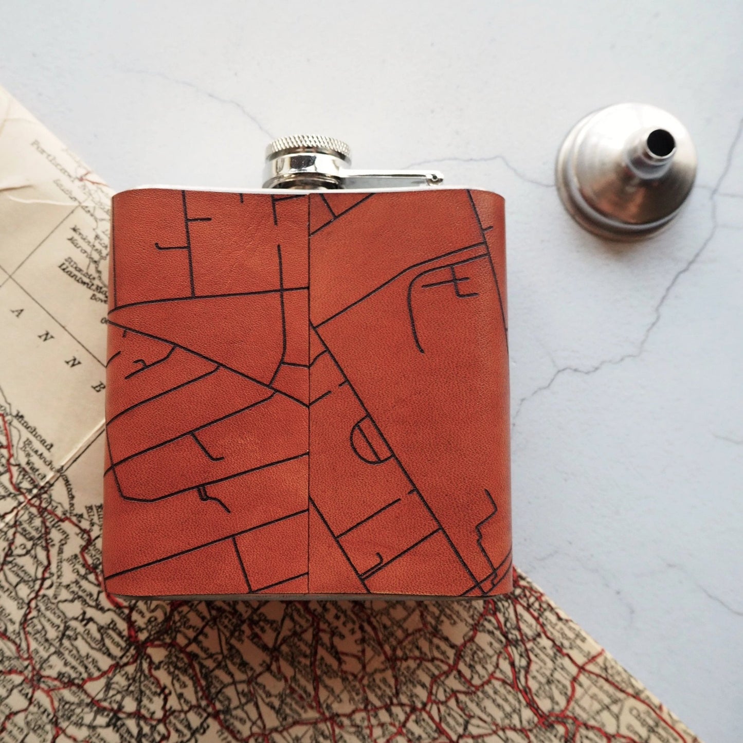 Posterior view of the Personalised Road Map Flask.
