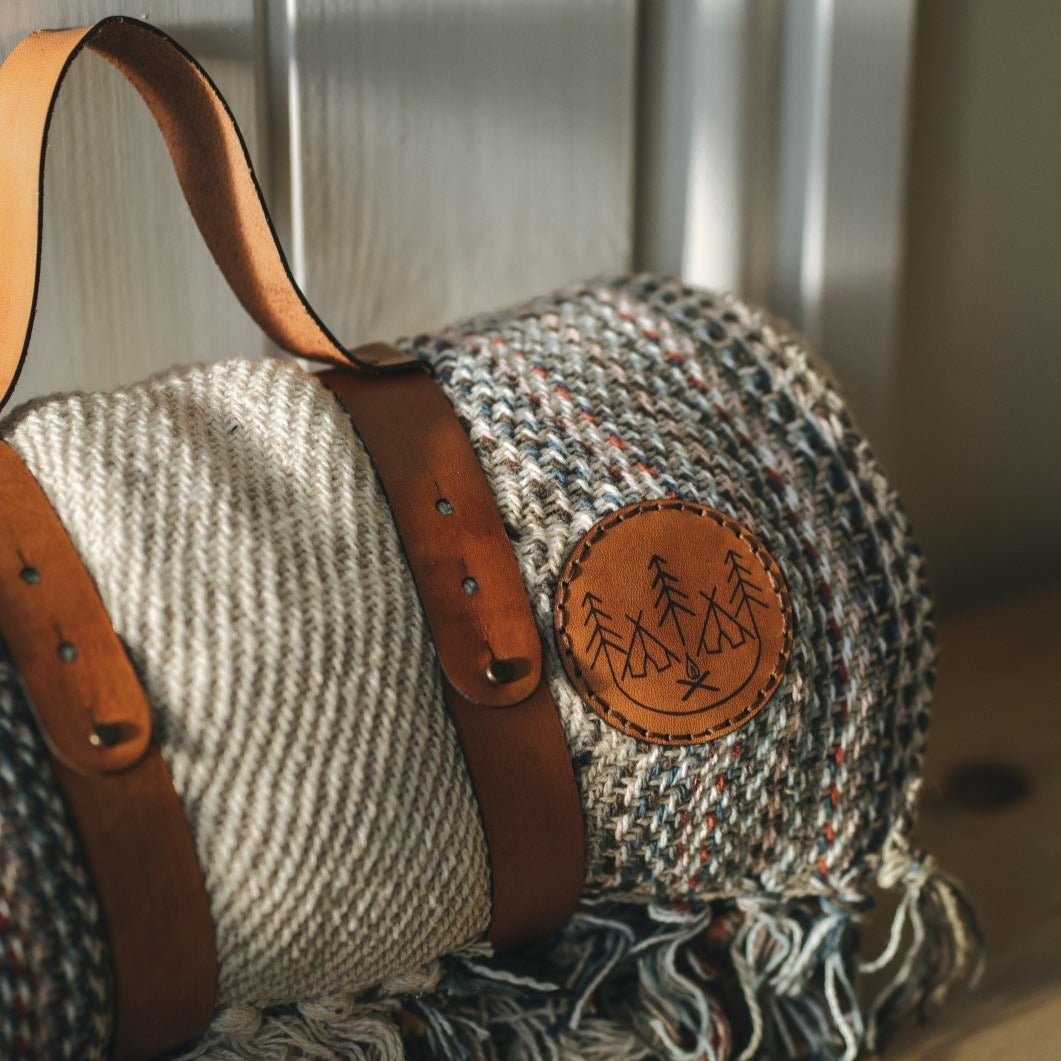 The picnic blanket carry strap from Hord with the camper blanket