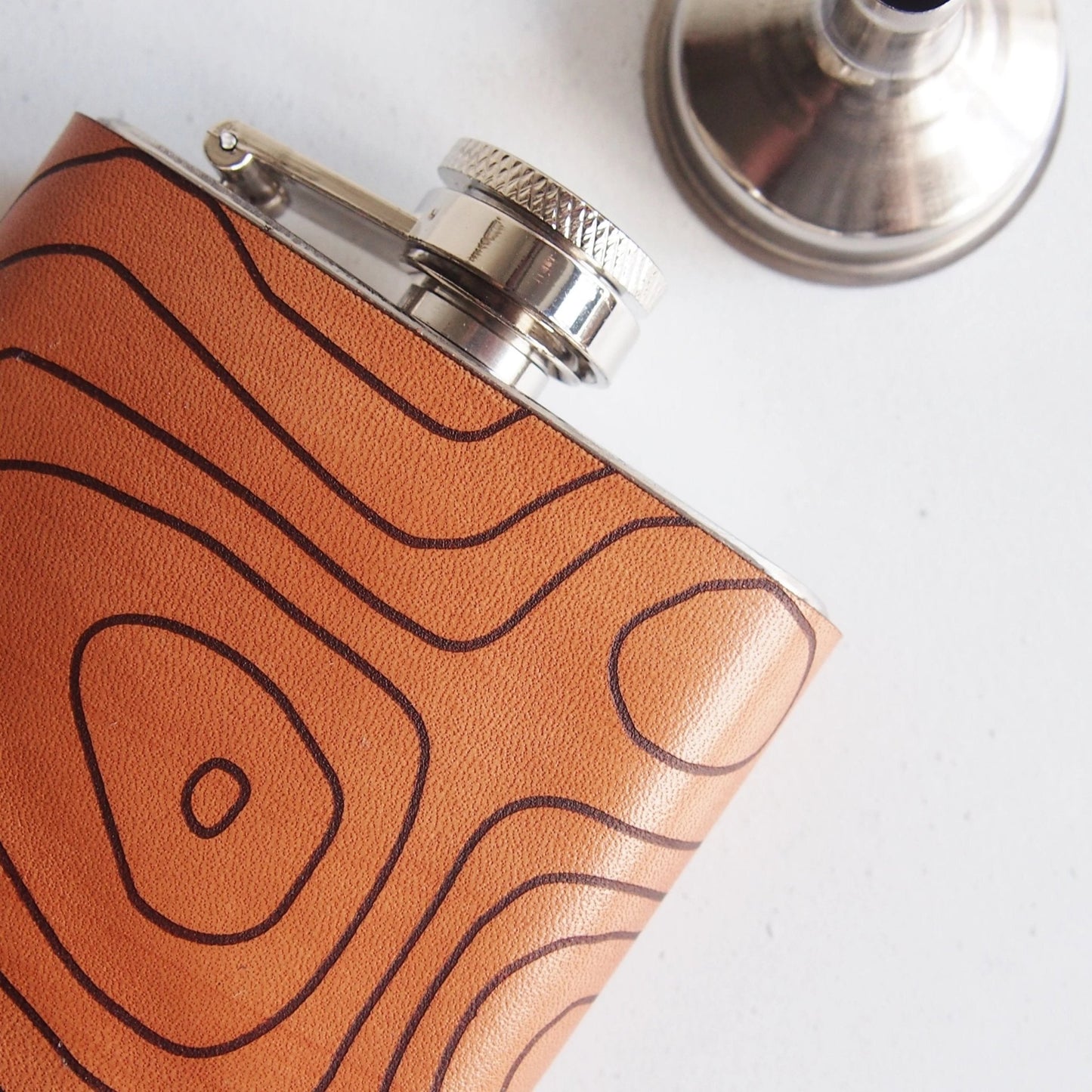 Closer look at the engraving of the Hiking Flask.