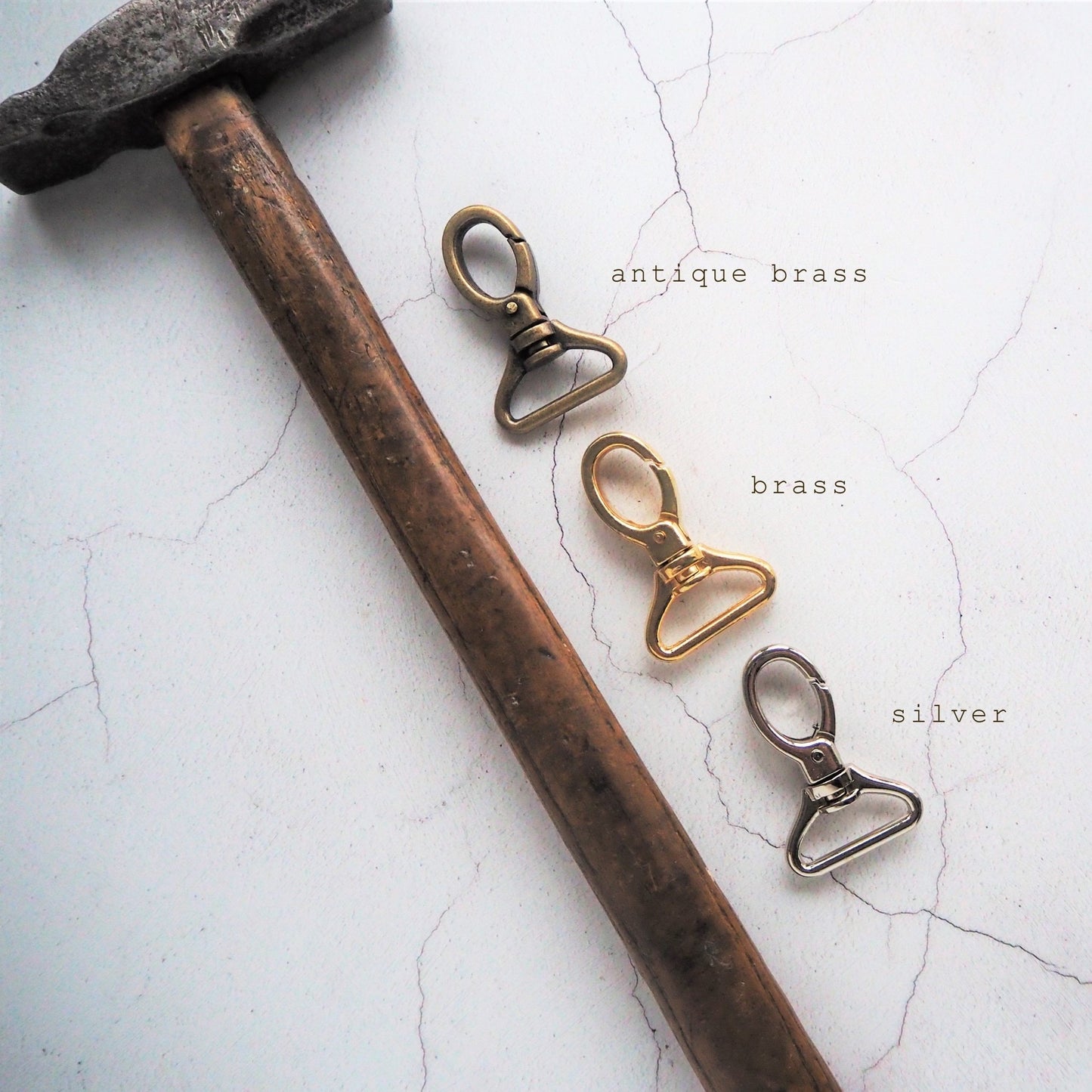 Material choices available for the custom road map key fob from HÔRD.