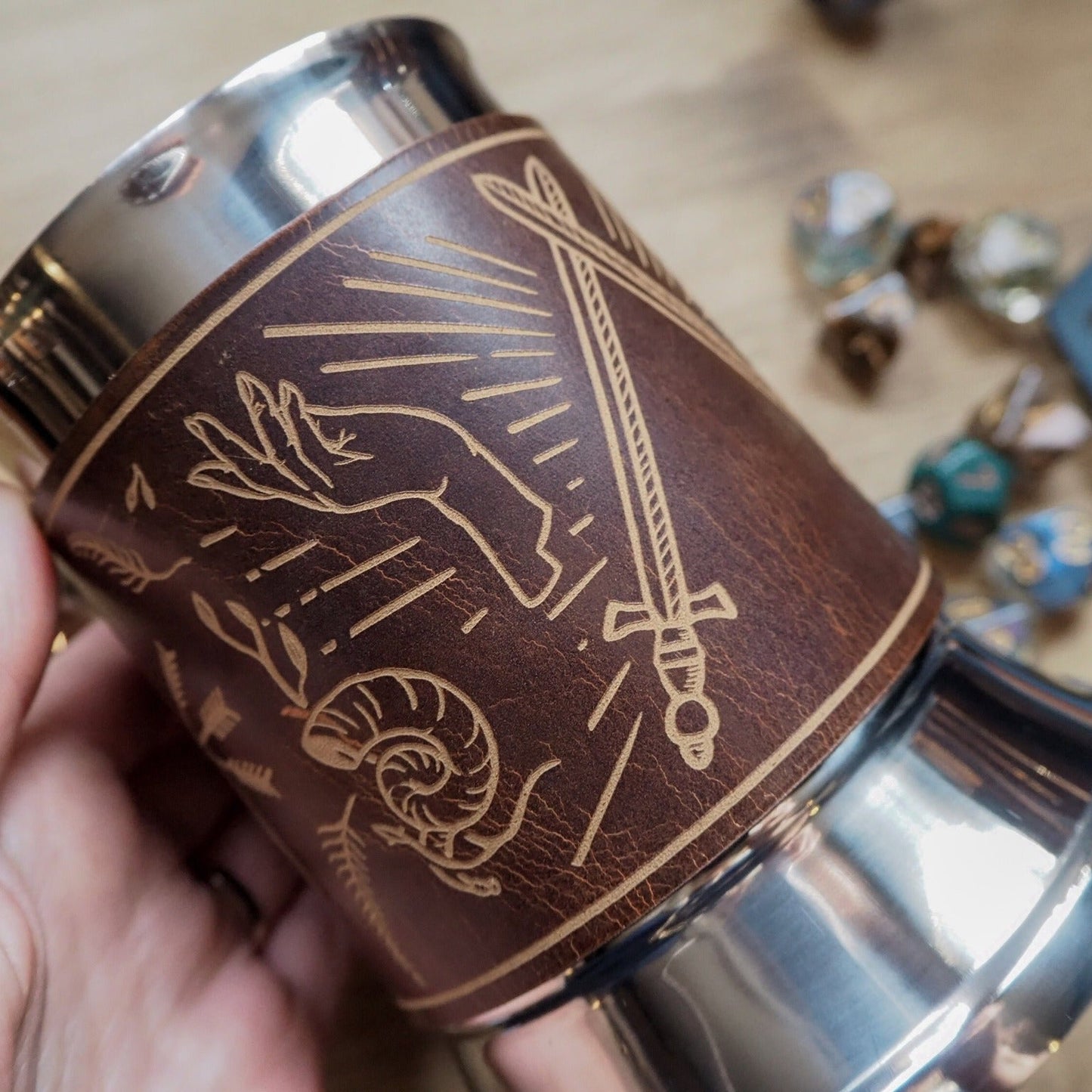 Closer look ar the engraving of our dungeoneer's design.