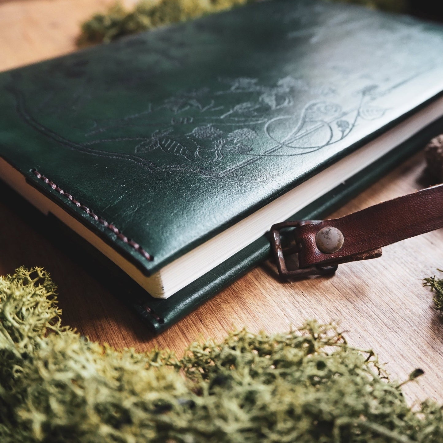 Doubly hand-stitched for perfection for the Forager Leather Journal Cover by HÔRD.