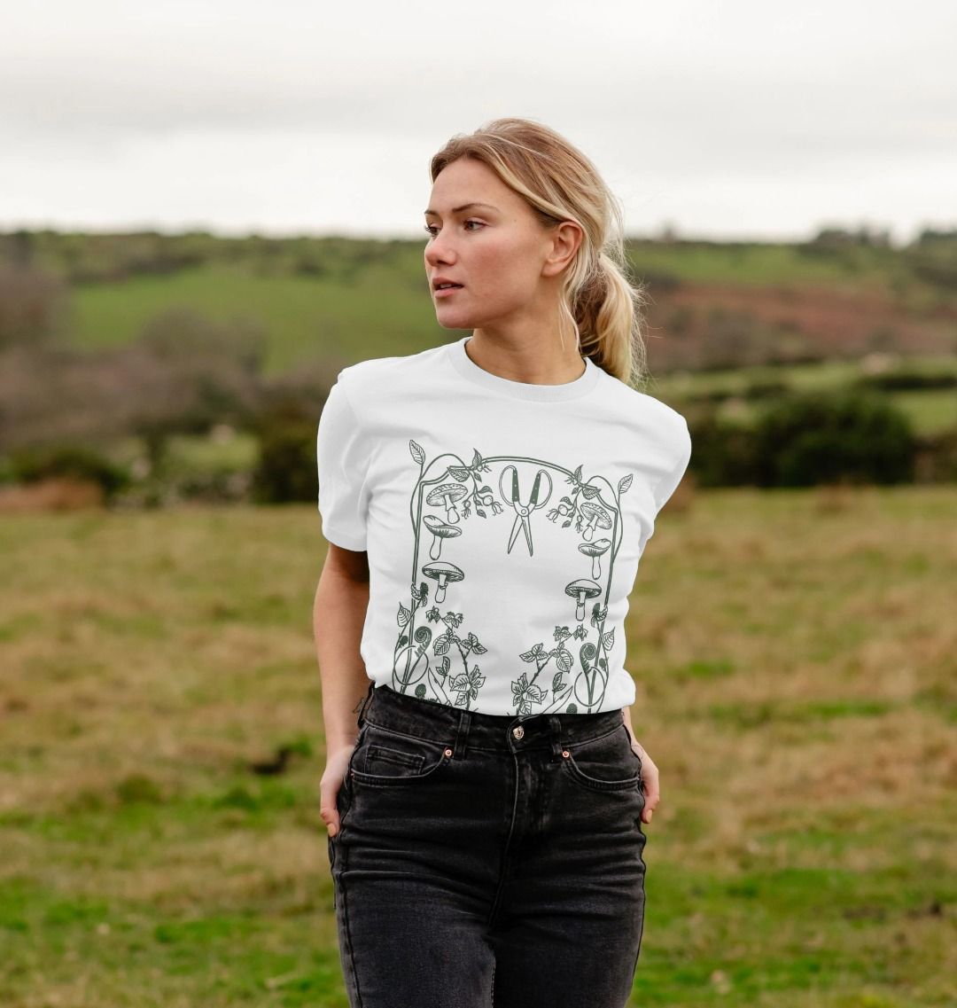 The Forager's T-Shirt, White; An Adventurer T Shirt from Hord.