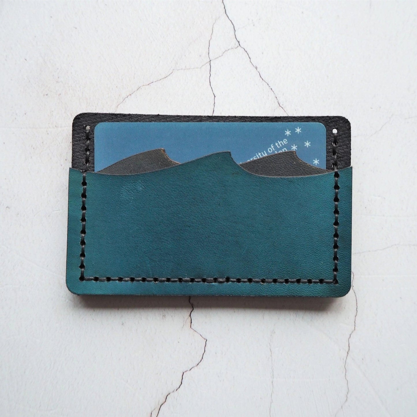 The North Sea Wave Card Holder, a full grain leather card holder from Hord.