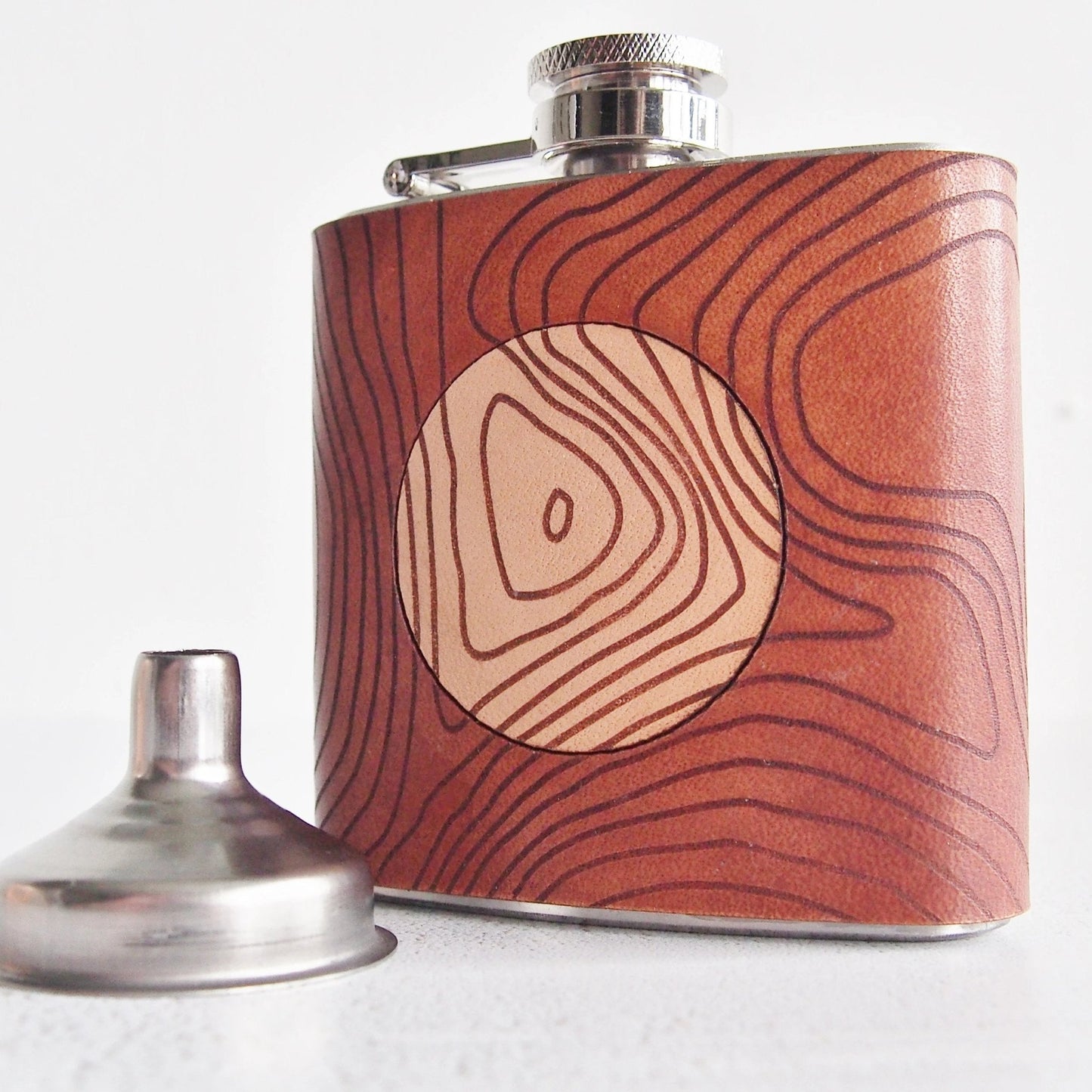 The Snowdon Topographic Flask, a mountain hip flask from Hord.