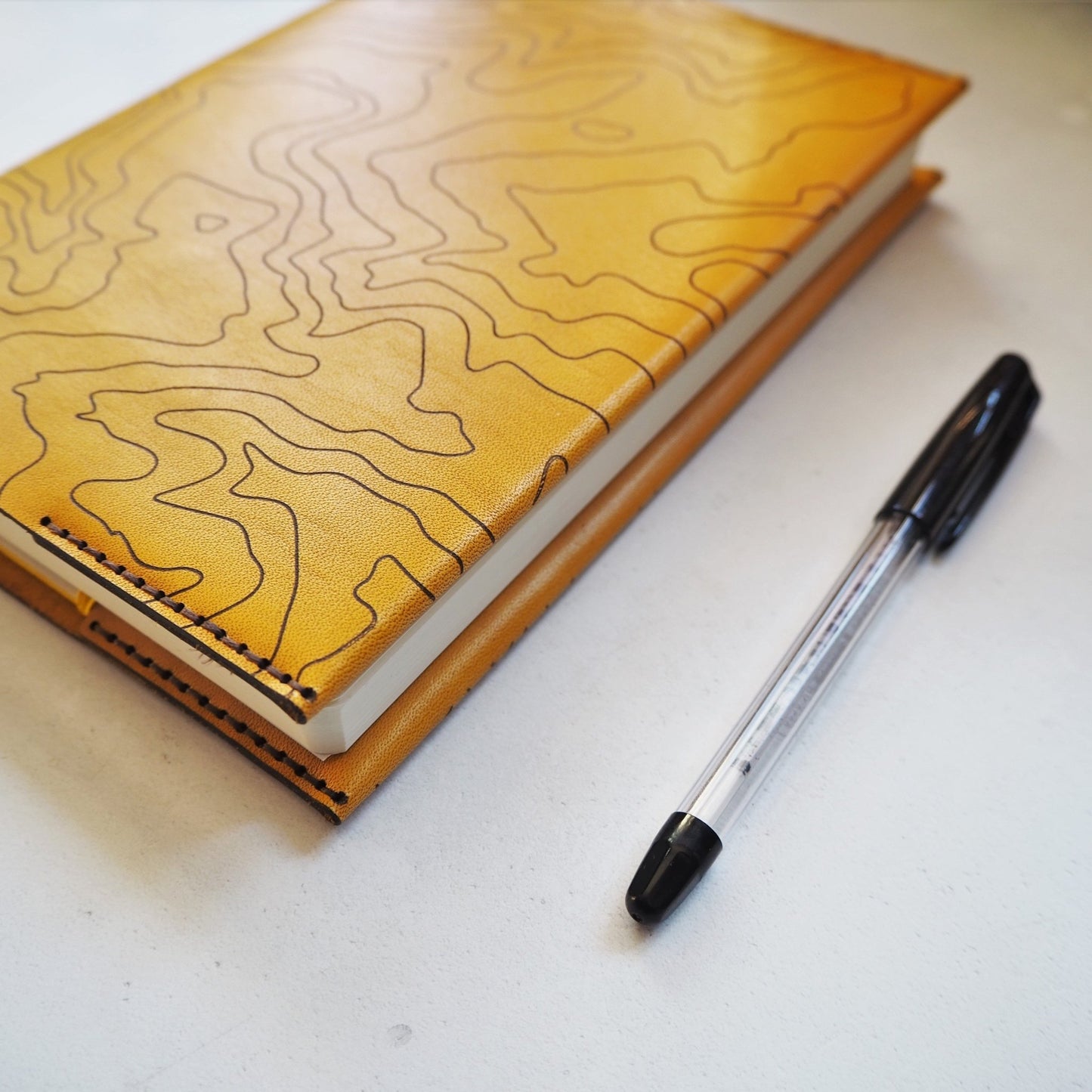 The Topography Journal Cover by HÔRD that has been doubly hand stitched using waxed linen thread for perfection and durability.