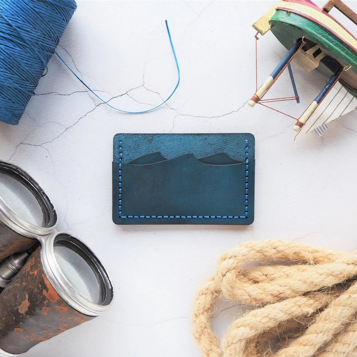The Wave Card Holder, a handmade card holder from Hord.