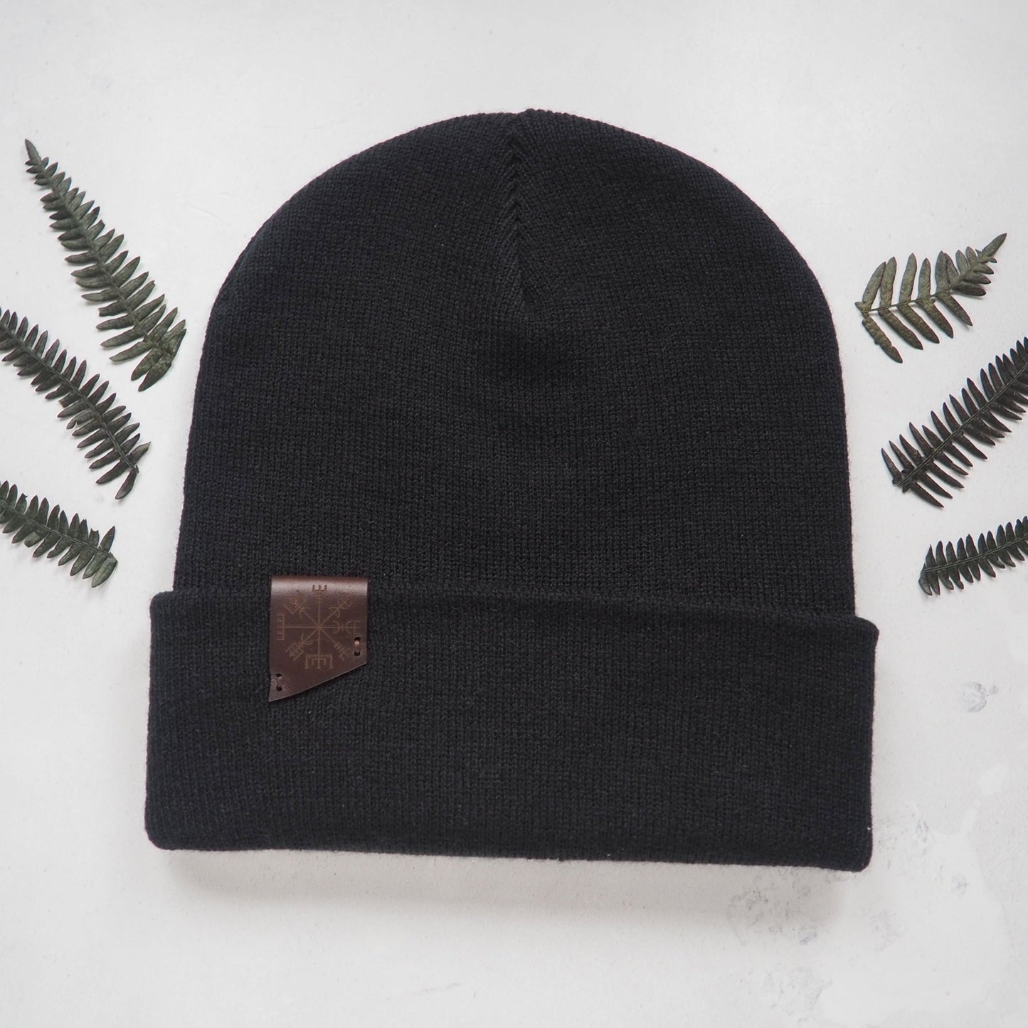 Vegvisir Beanie, black beanie hat by hord, a unisex beanie.