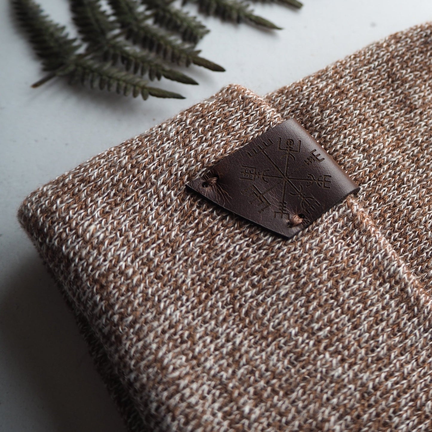 Vegvisir Beanie by HORD in Oatmeal, a unisex beanie from Hord.