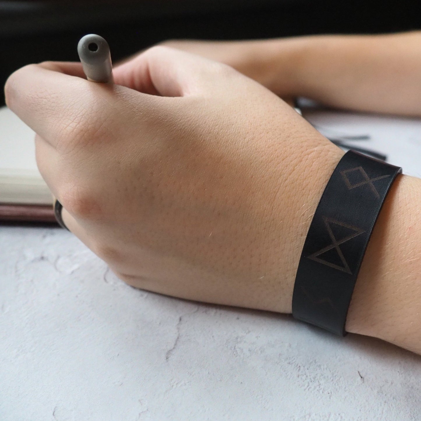 This Viking Leather Bracelet is the perfect accessory for the Viking in your life.