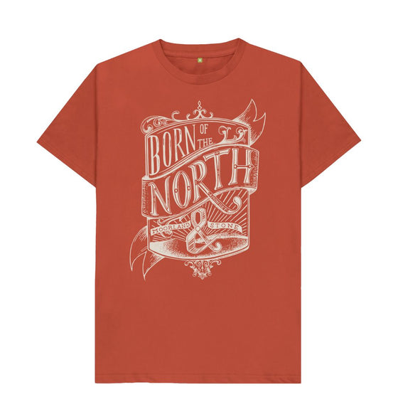Rust Born of the North, Front Printed, Unisex T-Shirt. The Northern T Shirt By Hord.