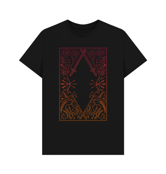 Black Unisex Dungeoneer's T-shirt, Elemental Fire