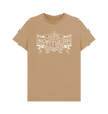 Sand Unisex Proper Northern T-shirt - Cream print