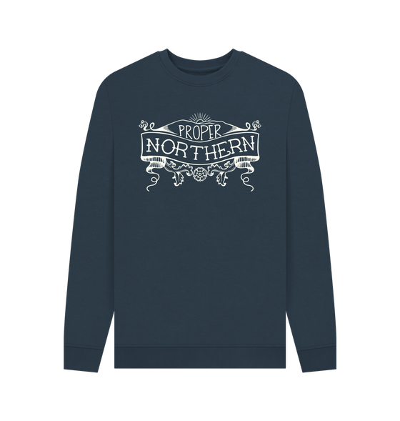 Navy Blue Proper Northern Slim-fit Mens Sweater