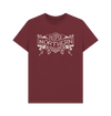 Red Wine Unisex Proper Northern T-shirt - Cream print