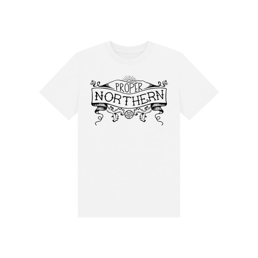 
                  
                    White Proper Northern Kids T-Shirt
                  
                