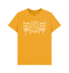 Mustard Unisex Proper Northern T-shirt - Cream print