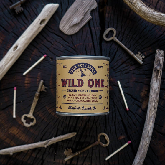 Wild One | Orchid + Cedarwood 8oz Soy Candle