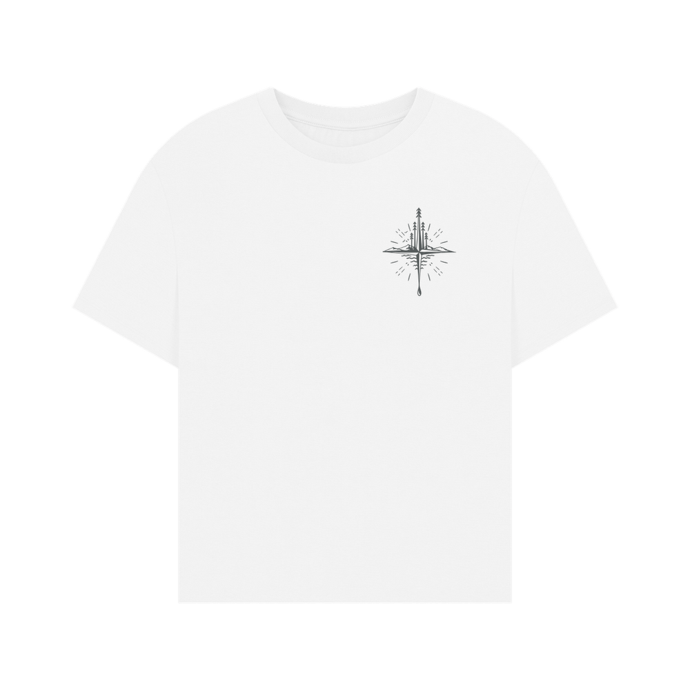 
                  
                    White Oversized Compass T-shirt - Women's
                  
                