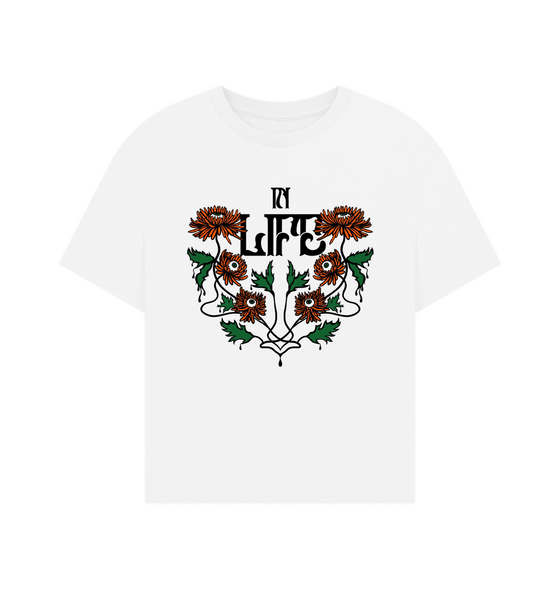 White Oversized Women's In Life T-shirt