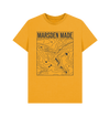 Mustard Marsden Made T-shirt - Unisex Black Print