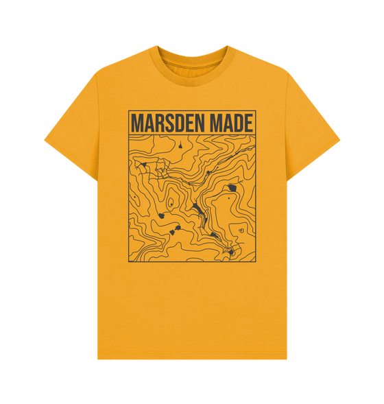 Mustard Marsden Made T-shirt - Unisex Black Print