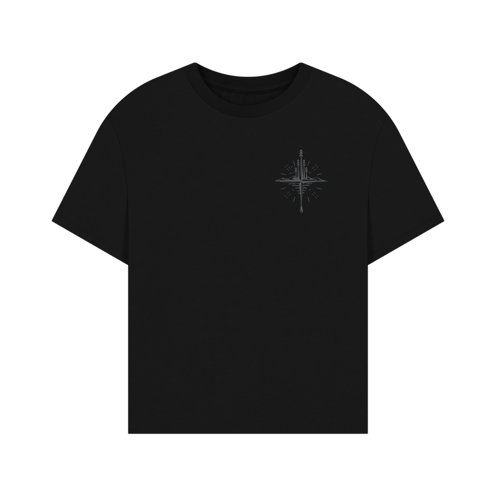 
                  
                    Black Oversized Compass T-shirt - Women's
                  
                