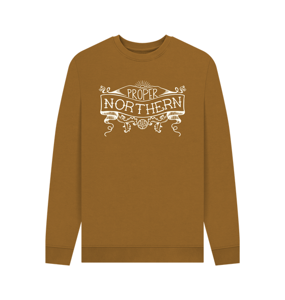 Brown Proper Northern Slim-fit Mens Sweater