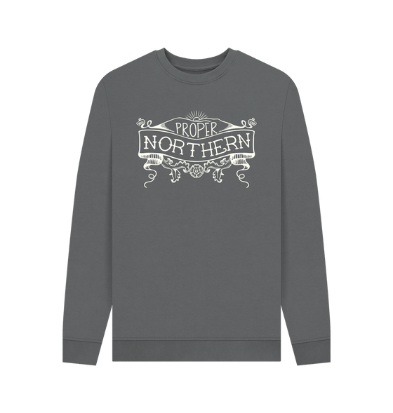 Slate Grey Proper Northern Slim-fit Mens Sweater