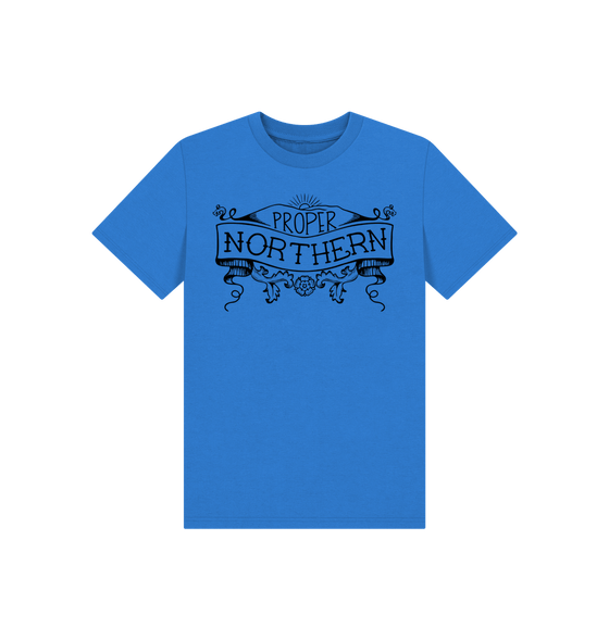 Bright Blue Proper Northern Kids T-Shirt