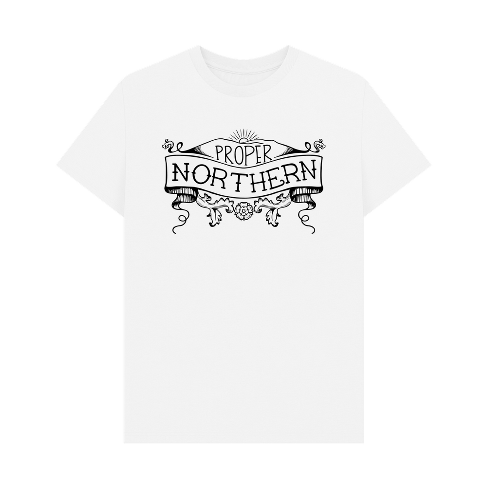 
                  
                    White Proper Northern Unisex T-shirt
                  
                