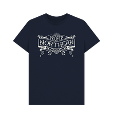  Navy Blue Unisex Proper Northern T-shirt - Cream print