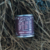 An 8oz paint tin candle with an outdoorsy vibe, featuring the scent campfire. Made from Soy wax.