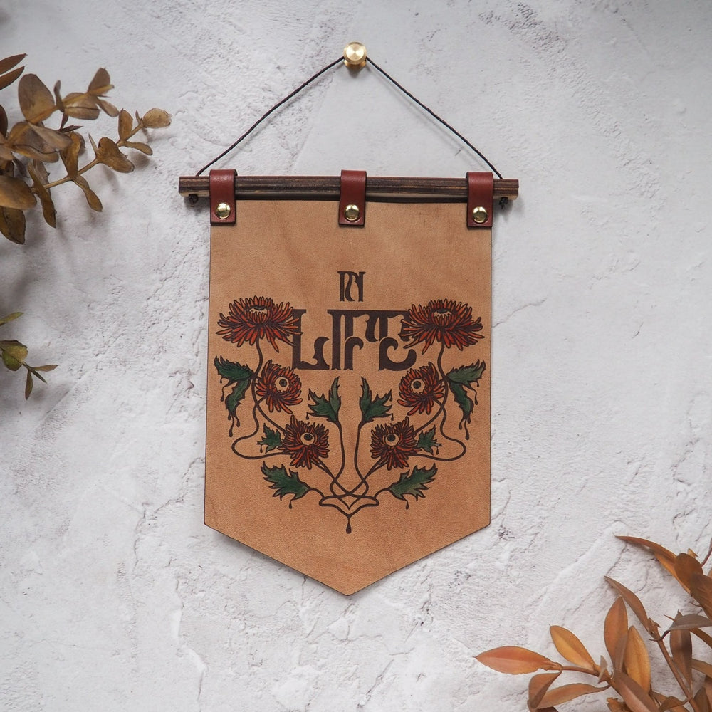 
                  
                    Hand Painted In Life - Leather Banner, by Hord
                  
                